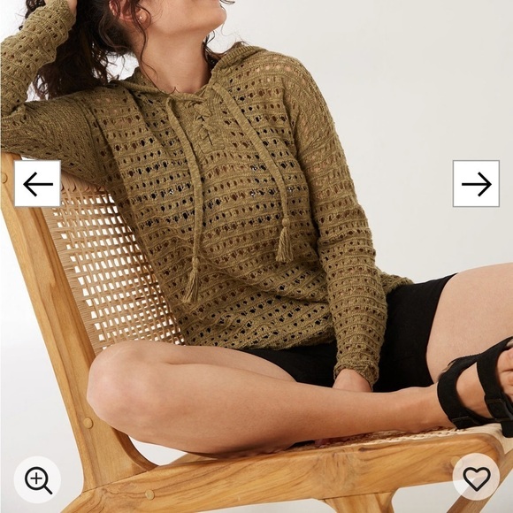 FatFace Linen Blend Beach Hoodie Sweater - Picture 12 of 12